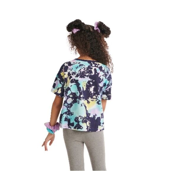 JUSTICE GIRLS SHORT SLEEVE Tie Dye Tee T-Shirts & Leggings 3pc Set Size L 12/14 - Picture 7 of 11